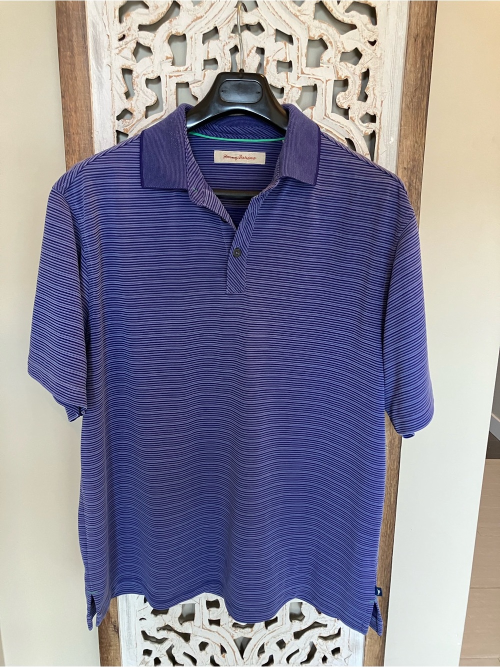 Tommy Bahama Blue Striped Polo